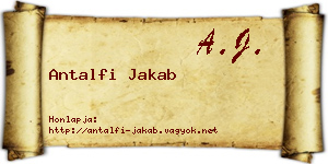Antalfi Jakab névjegykártya